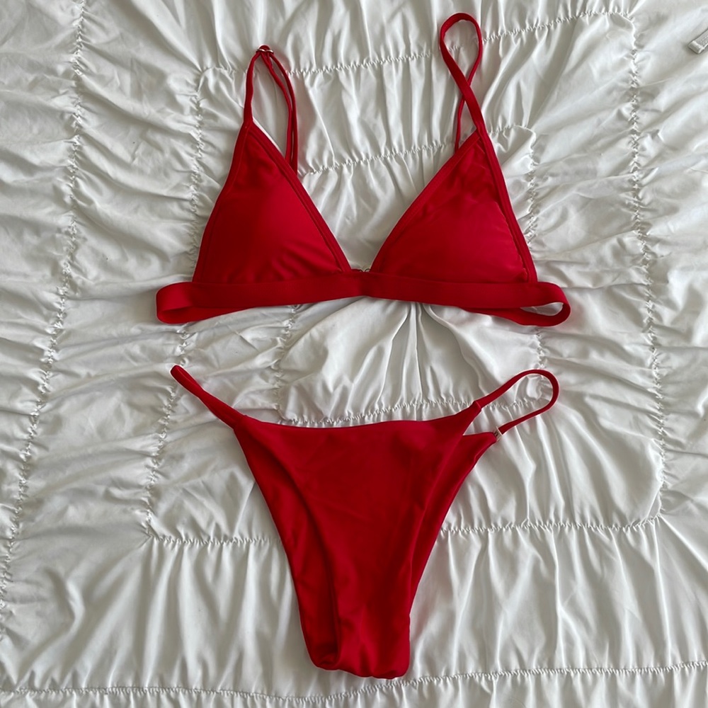 Red Triangle Bikini